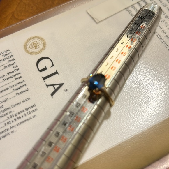 Genuine Sapphire ring. Blue color - Picture 8 of 9